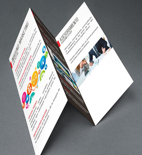 Tríptico A4 4/0 Ilustracion Brillante 200 grs Barniz UV