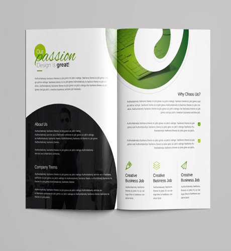 Folleto A4 4/4 Ilustracion Brillante 300 grs Barniz UV