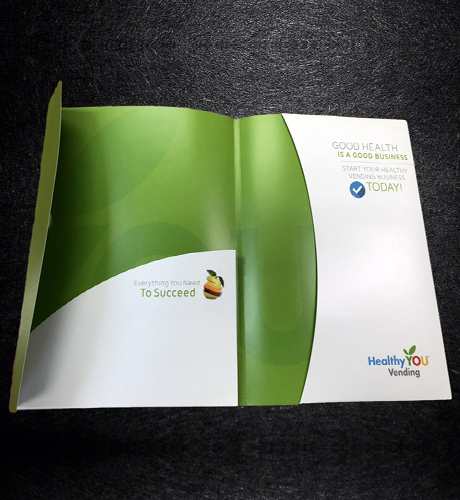 Folleto A4 4/0 Ilustracion Brillante 260 grs Barniz UV