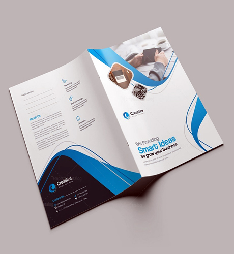Folleto A4 4/0 Ilustracion Brillante 360 grs Barniz UV